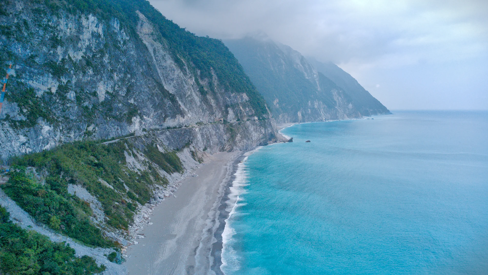 Aerial shot of Qingshui Cliffs