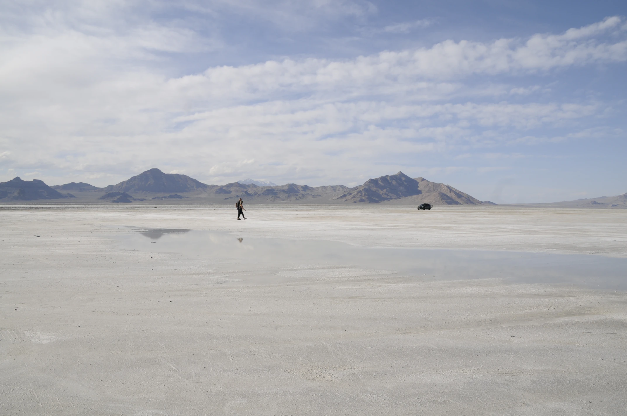 People walking in the distance, Salt Flats